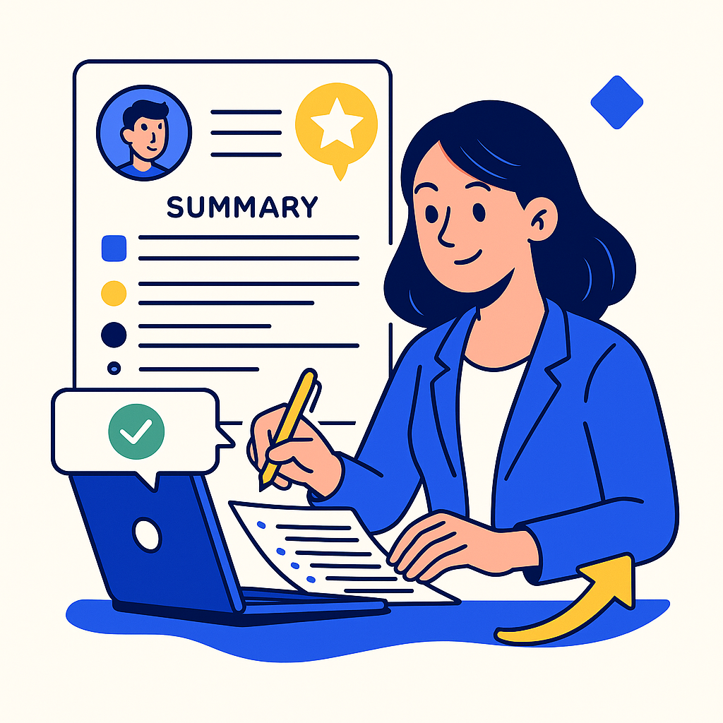AI powered resume builder illustration