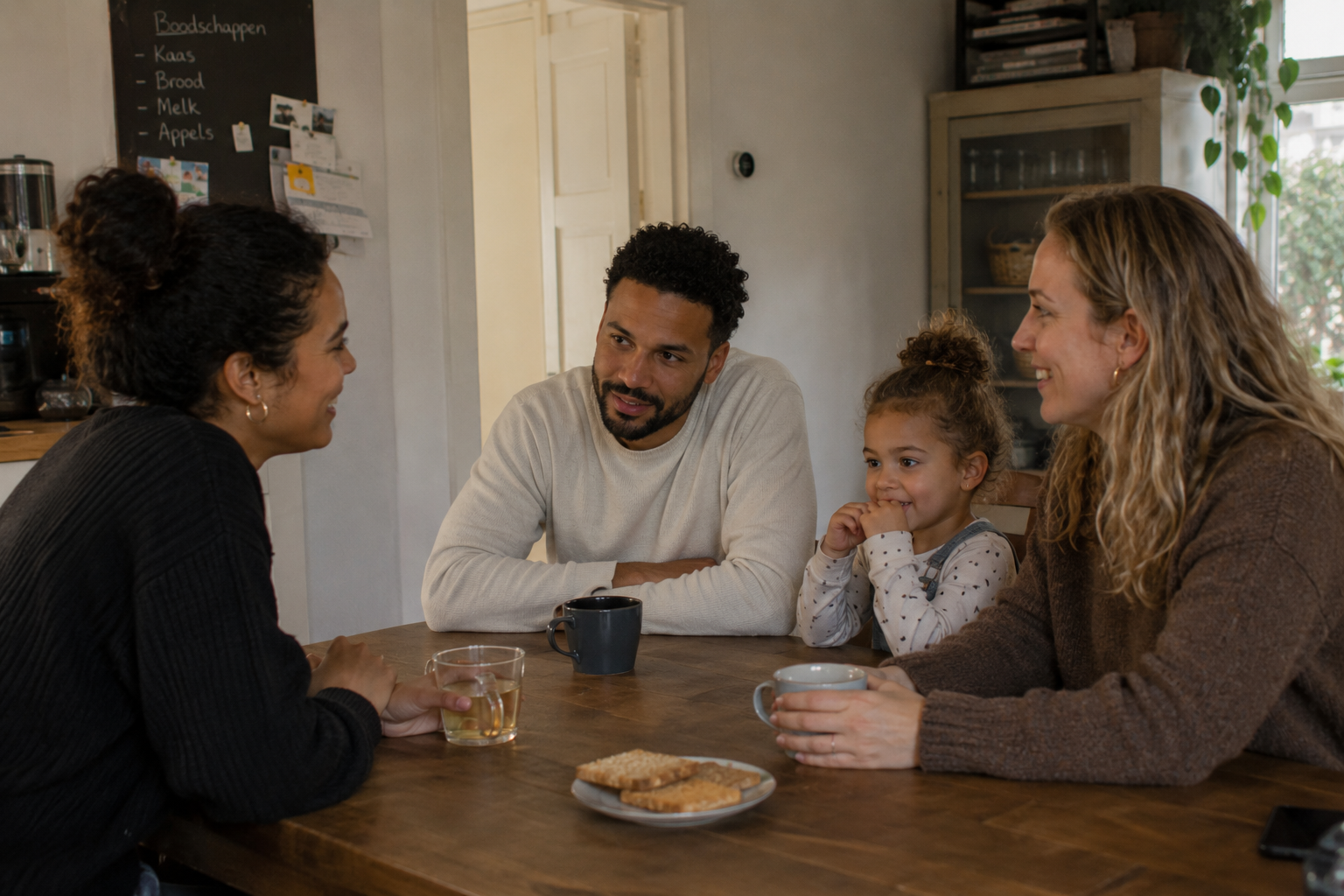 Kennismakingsgesprek tussen ouders en oppas
