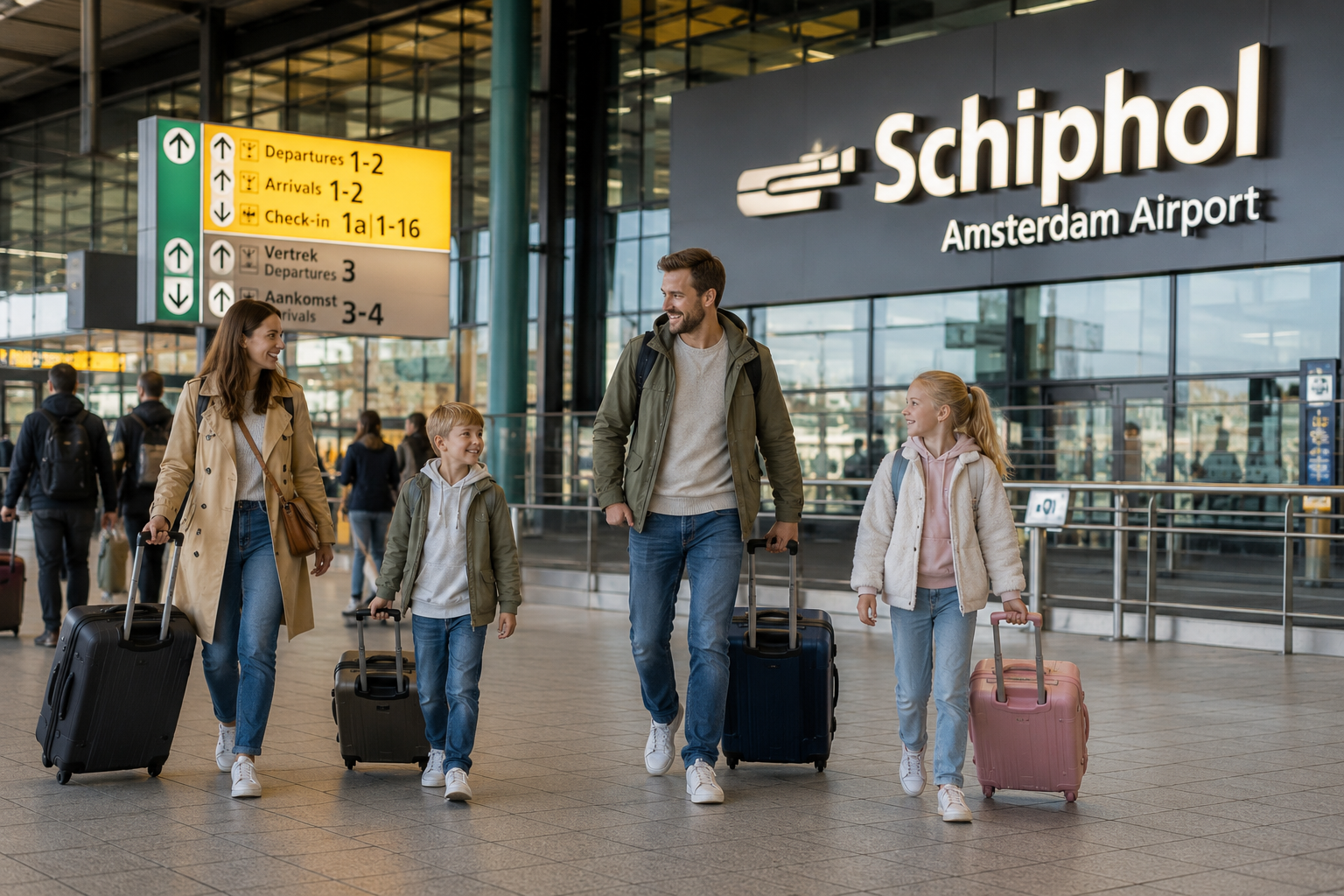 FAMILIE OP SCHIPHOL