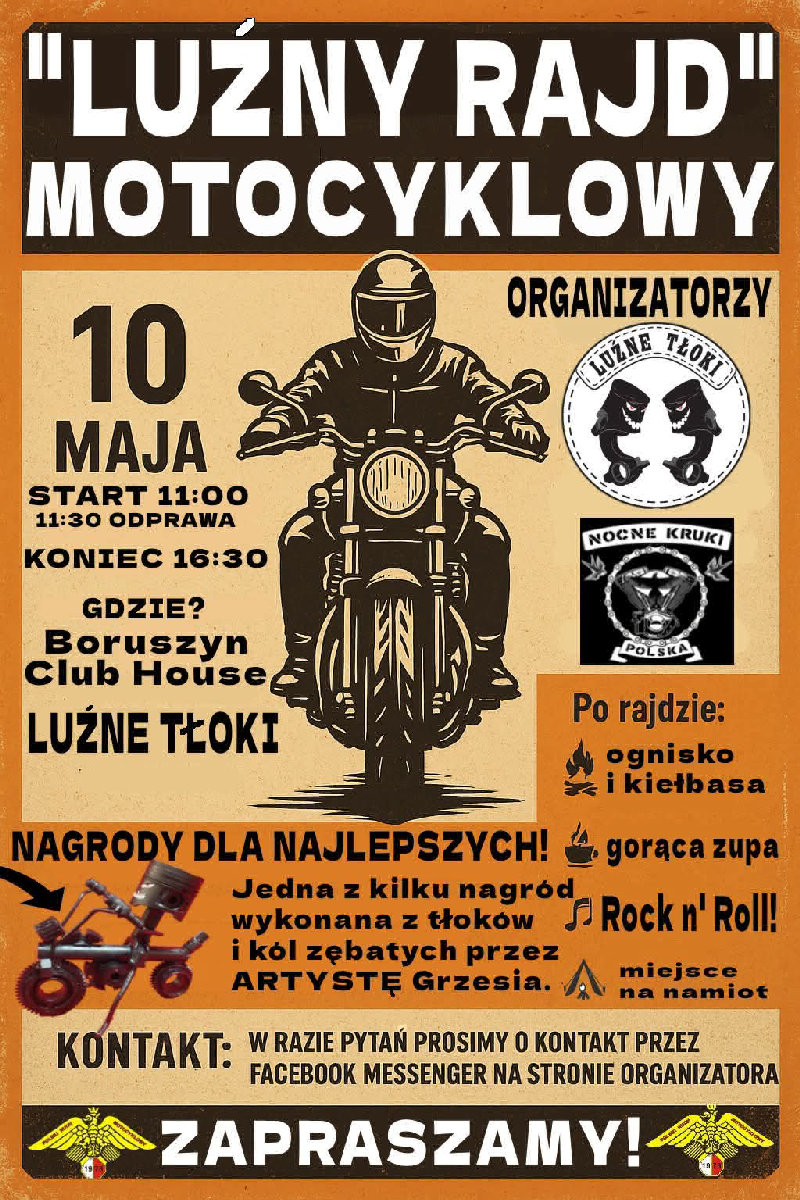 "LUŹNY RAJD" Motocyklowy