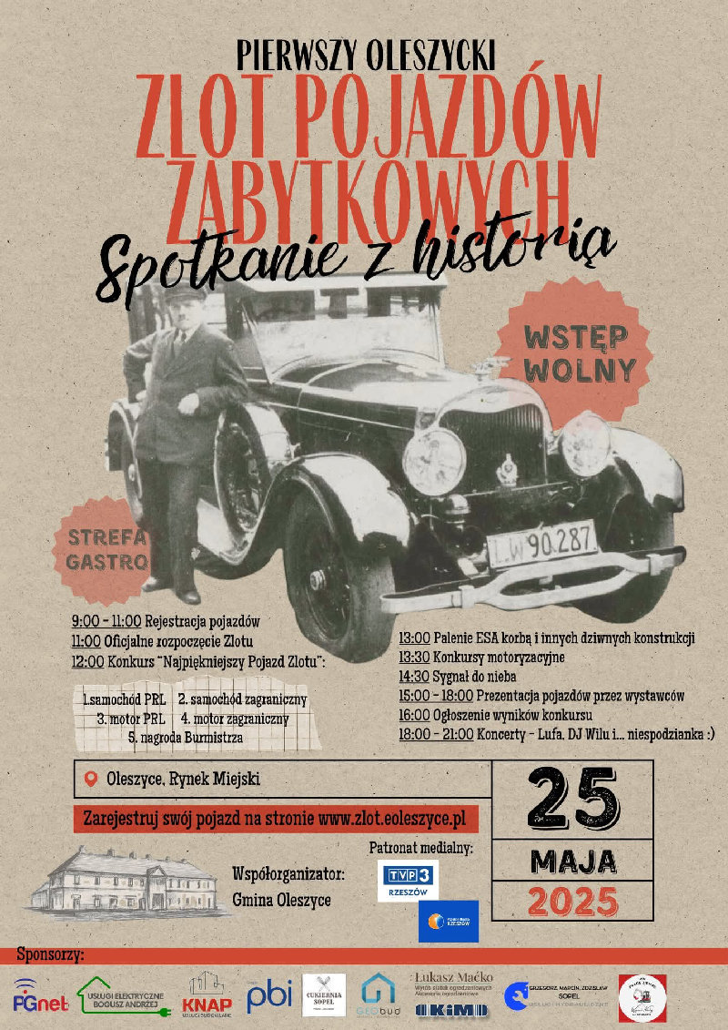 Pierwszy Oleszycki Zlot Pojazdów Zabytkowych