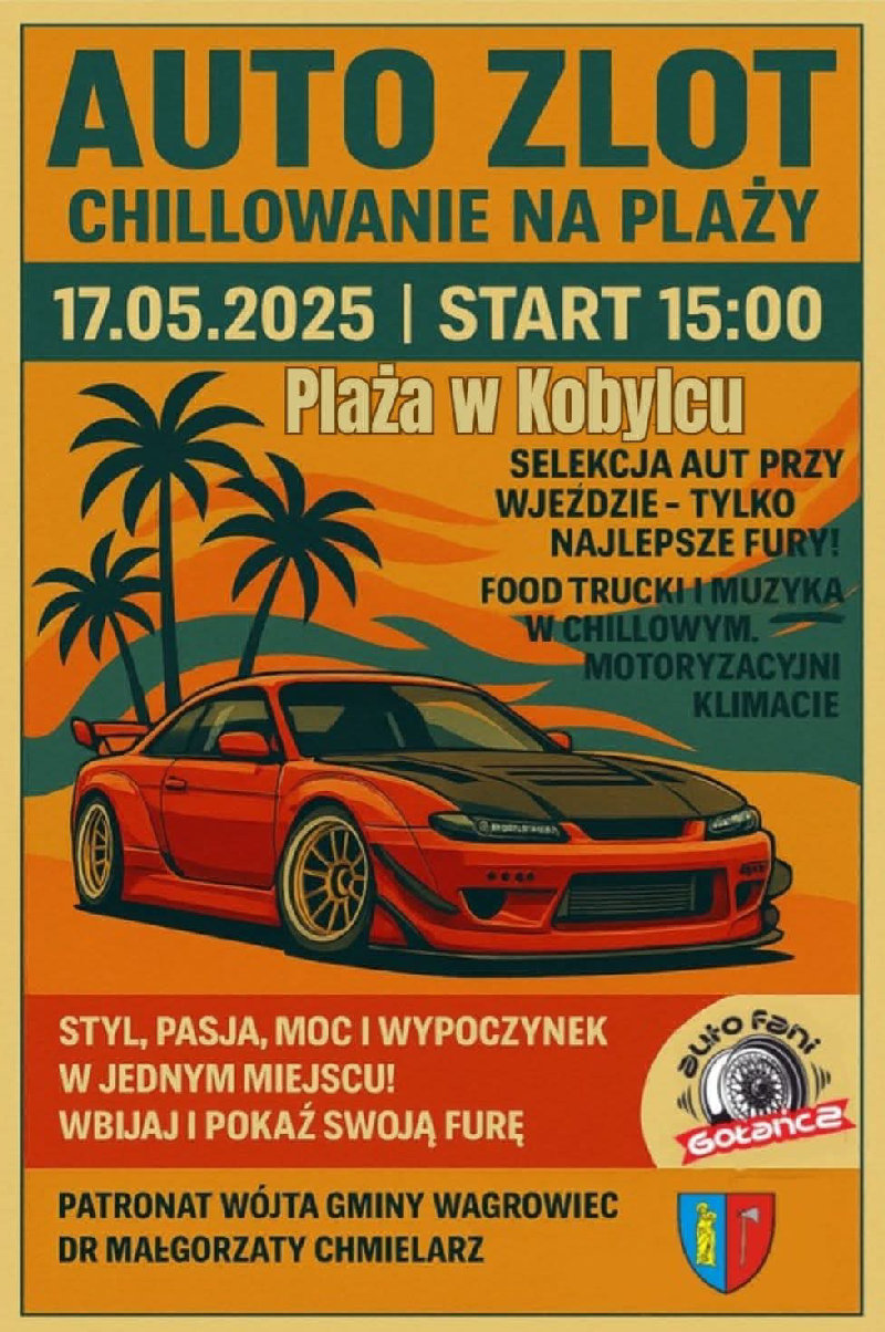 Auto Zlot Chillowanie na plaży w Kobylcu