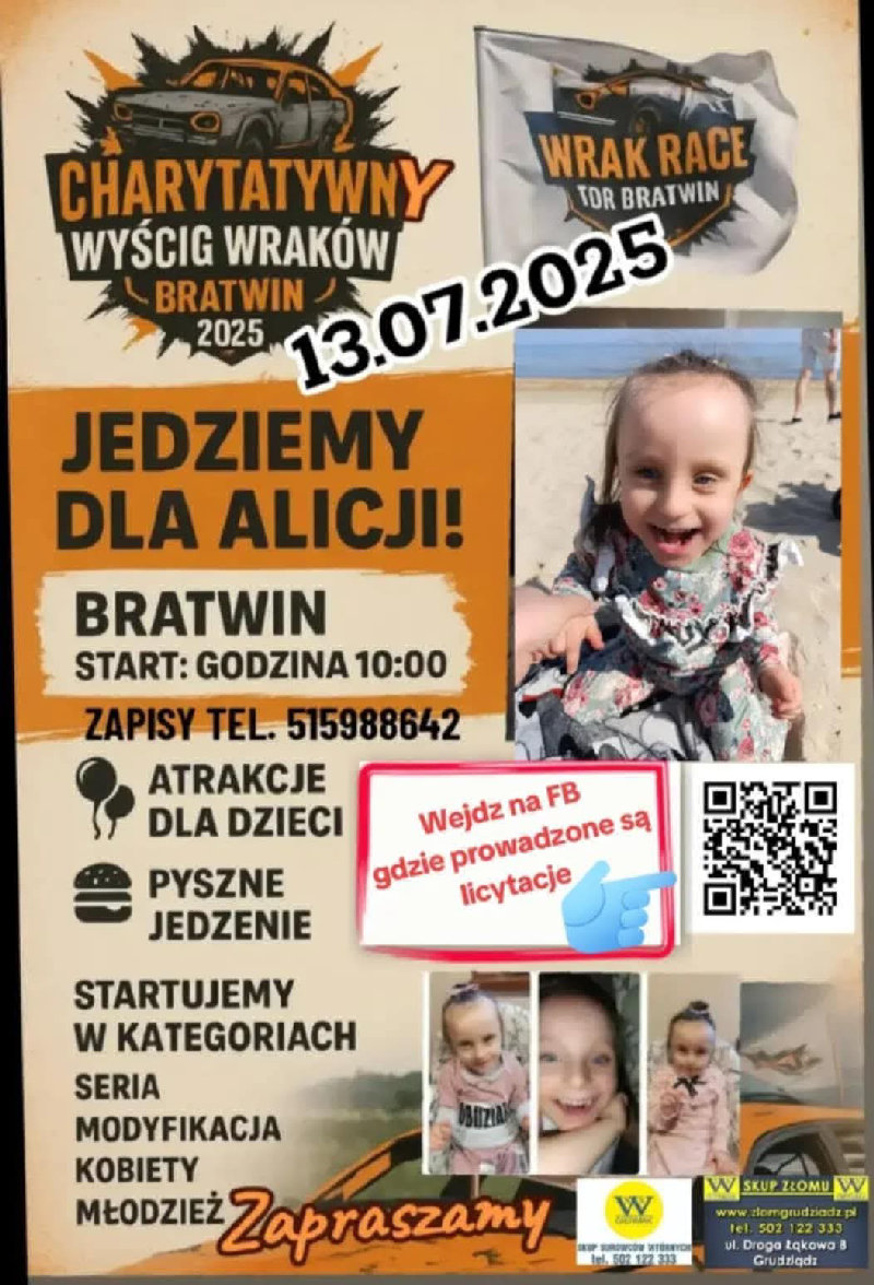 WRAK RACE TOR BRATWIN Jedziemy dla Alicji