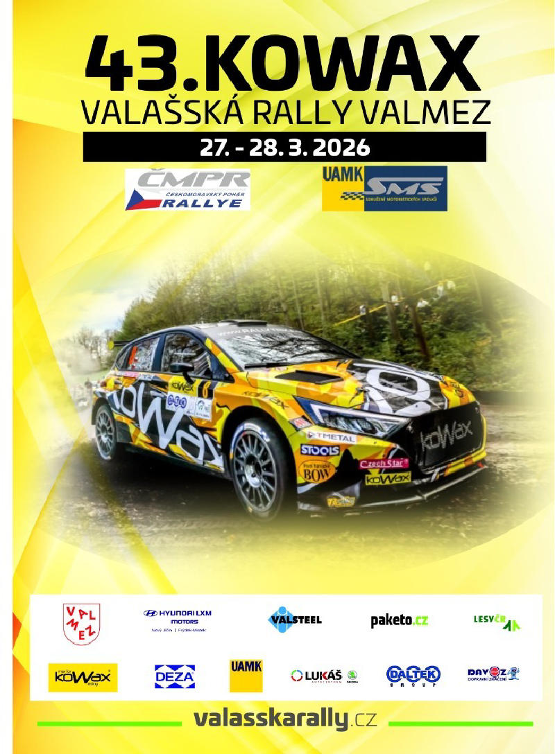 43. KOWAX VALAŠSKÁ RALLY 2026