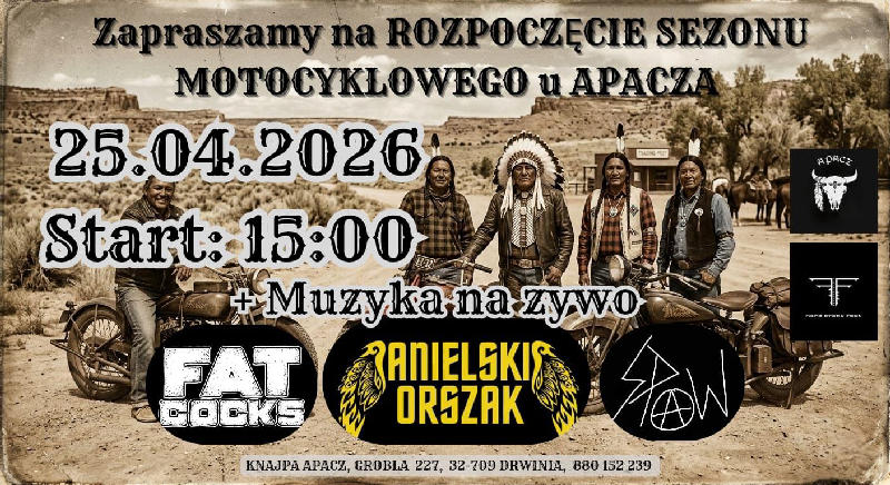 Rozpoczęcie sezonu motocyklowego u Apacza
