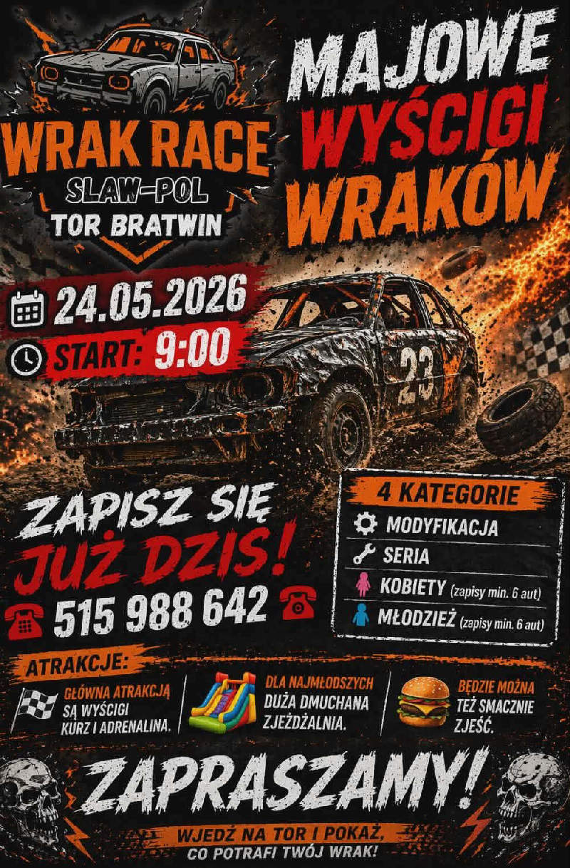 Majowe wyścigi Wraków