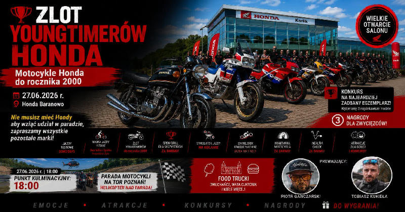Zlot Youngtimerów - Otwarcie Honda Karlik Baranowo
