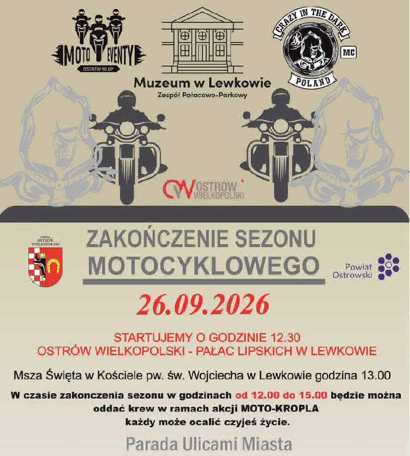 ZAKOŃCZENIE SEZONU MOTOCYKLOWEGO 2026 OSTRÓW WLKP