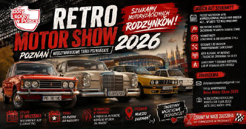 Strefa Zloty i Spoty w Polsce na Retro Motor Show