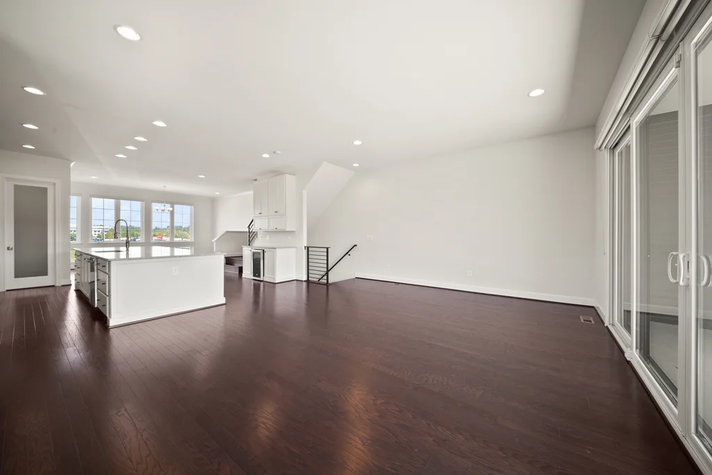 Living room with fireplace
