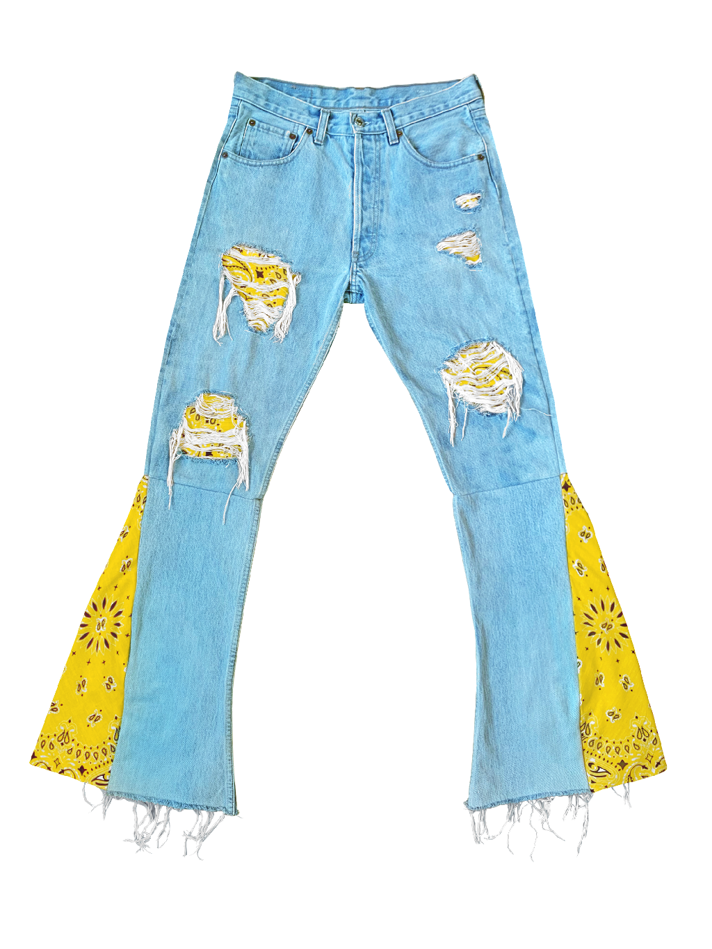 Paisley Denim Pants