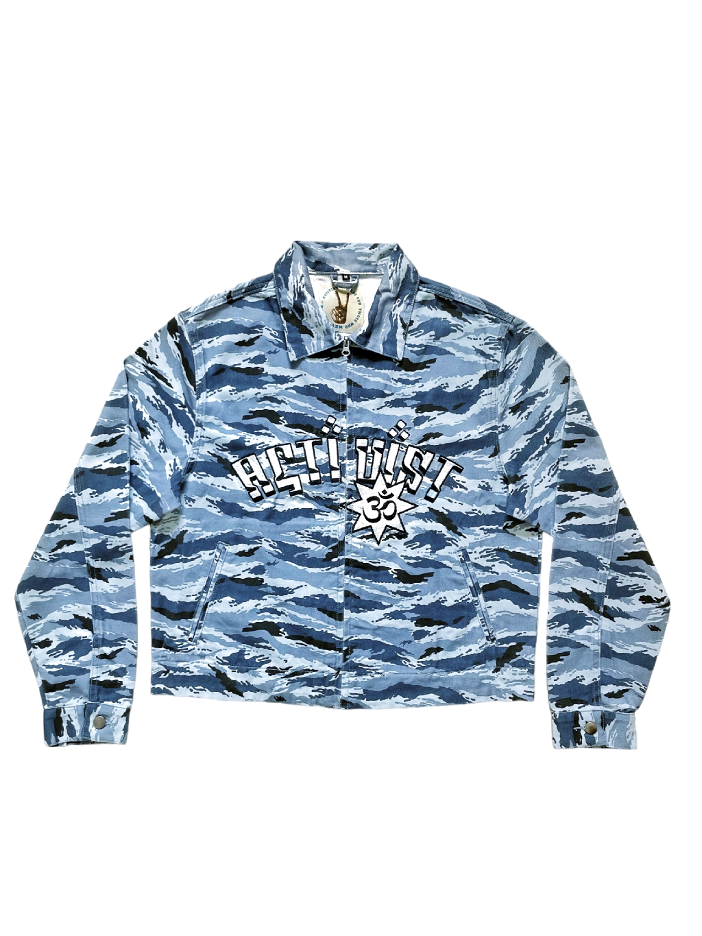 CAMO DENIM JACKET BLUE
