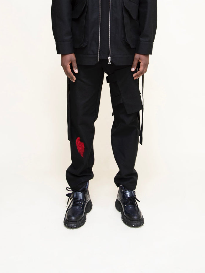 Black canvas work pant