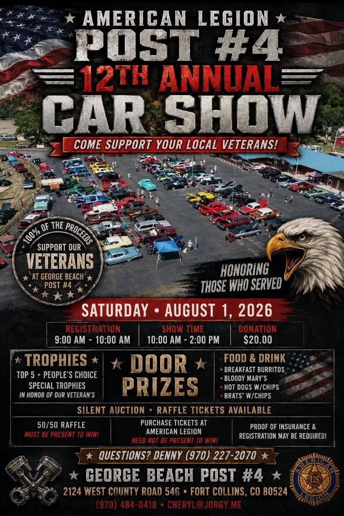 12th Annual Post 4 American Legion Car Show