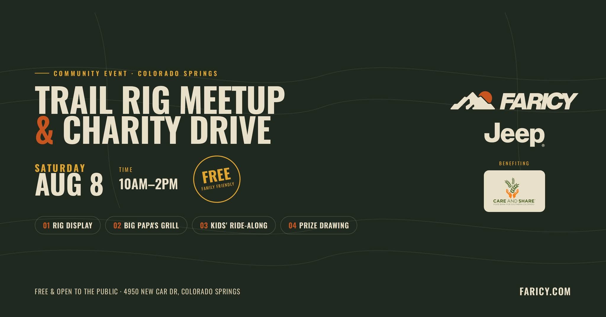 Faricy Jeep Trail Rig & Charity Drive Meetup