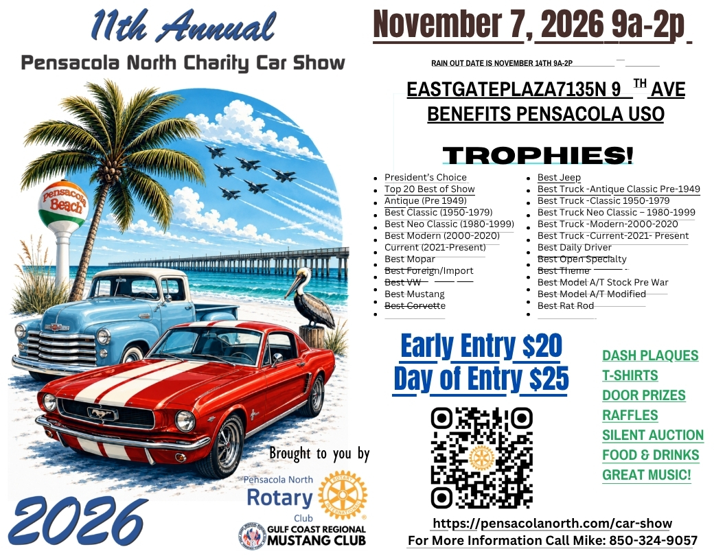 11th Annual Pensacola North Rotary Charity Car Show
