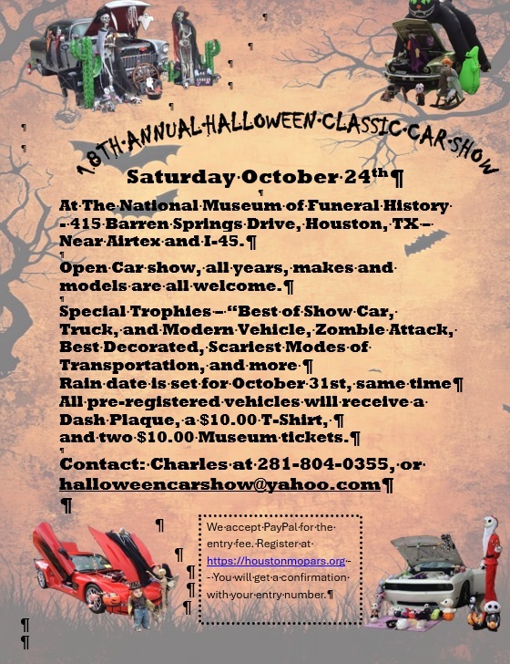 18th Annual Halloween Classic Car Show
