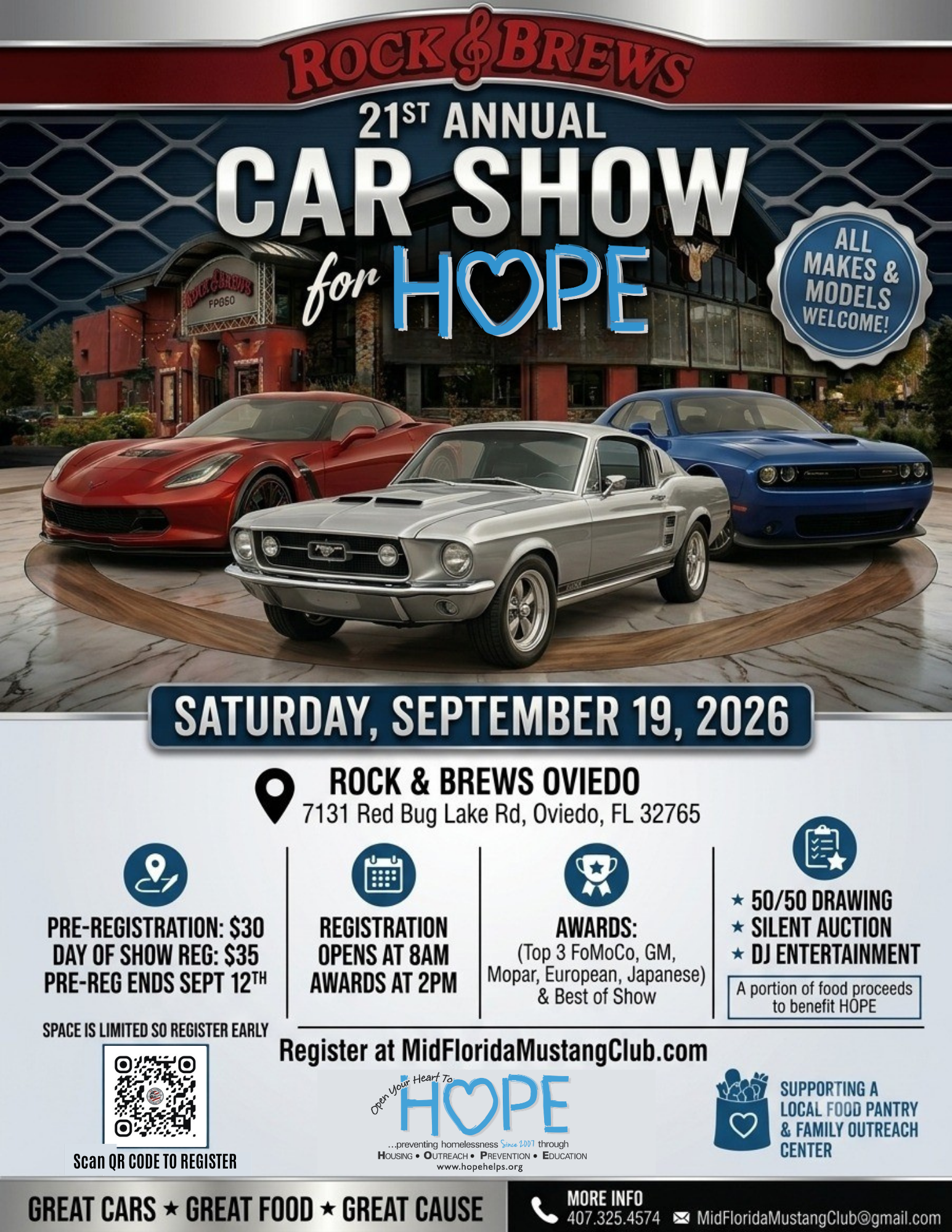 21st Annual Car Show for HOPE