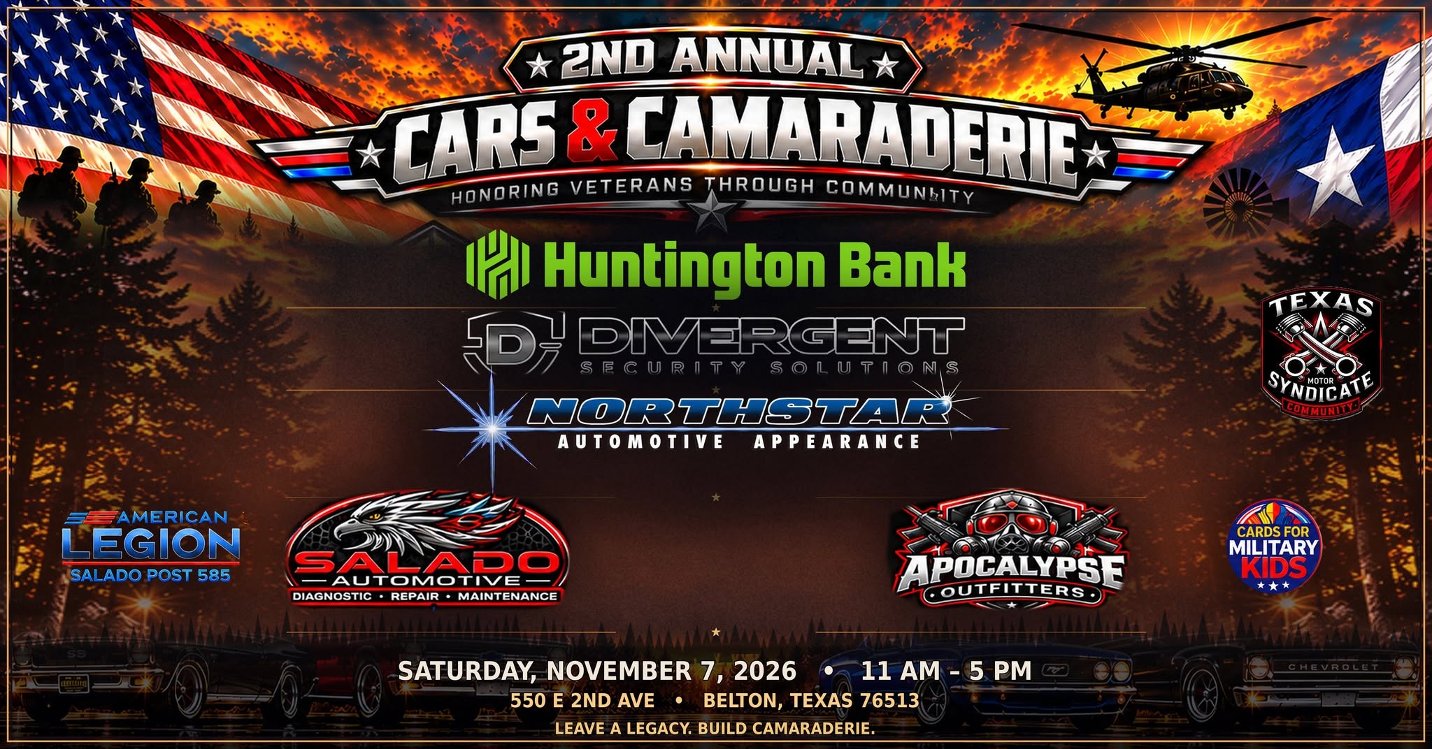 2nd Annual Cars & Camaraderie - Car Show and Community Festival