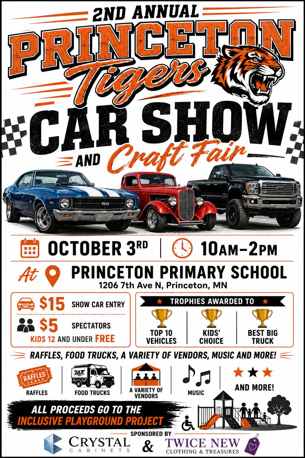 2nd Annual Princeton Tigers Car Show and Craft Fair