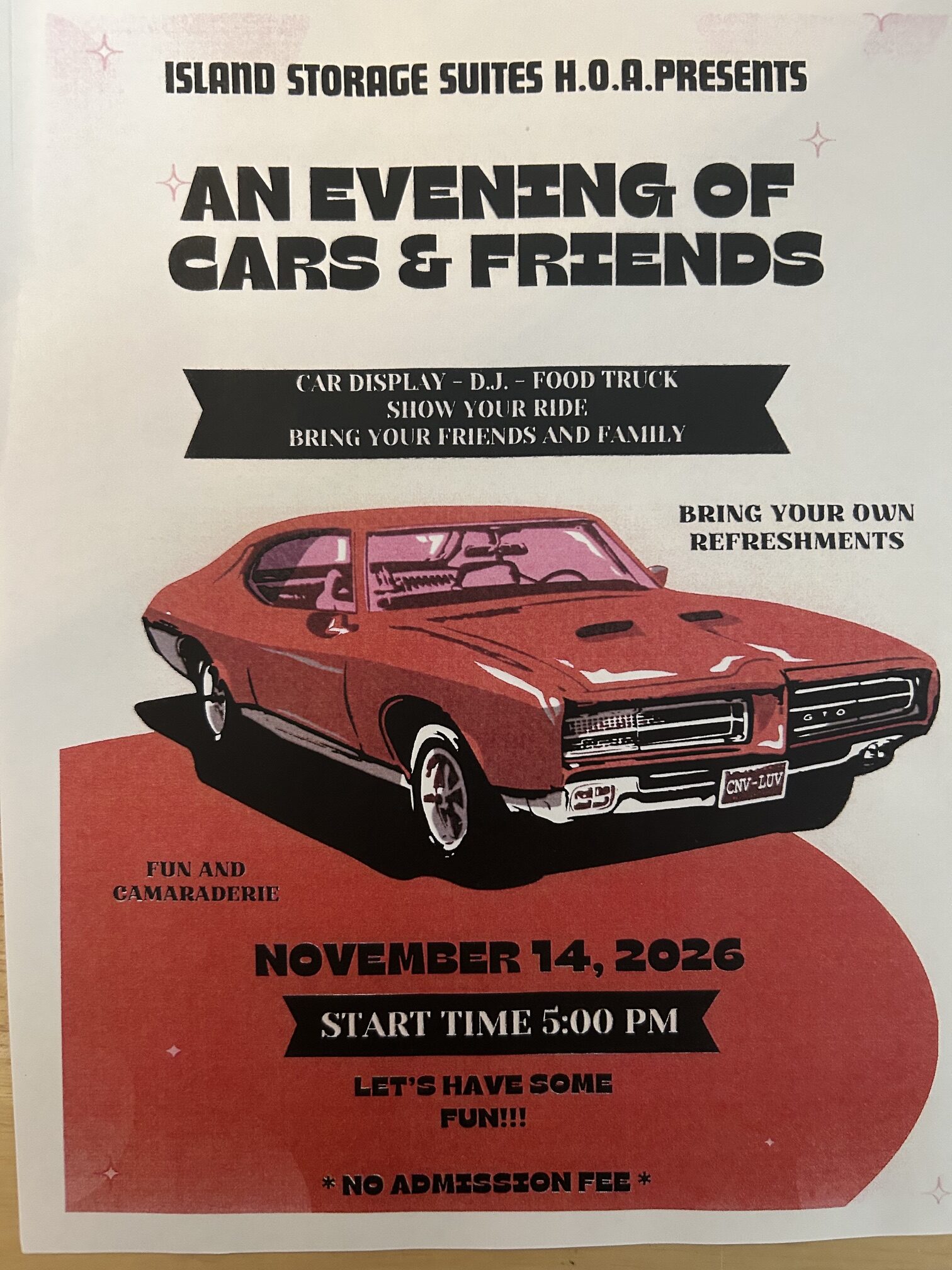 An Evening of Cars and Friends