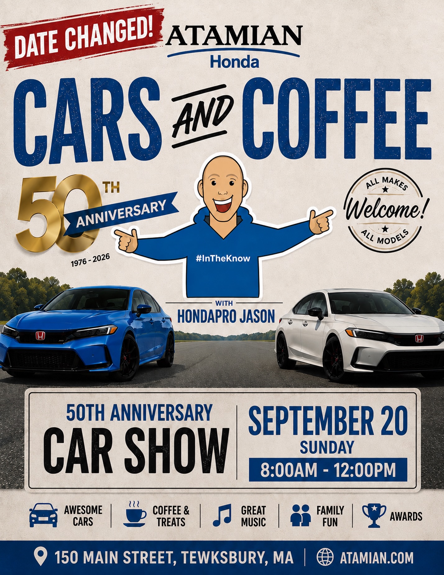 Atamian Honda 50th Anniversary Cars & Coffee Car Show