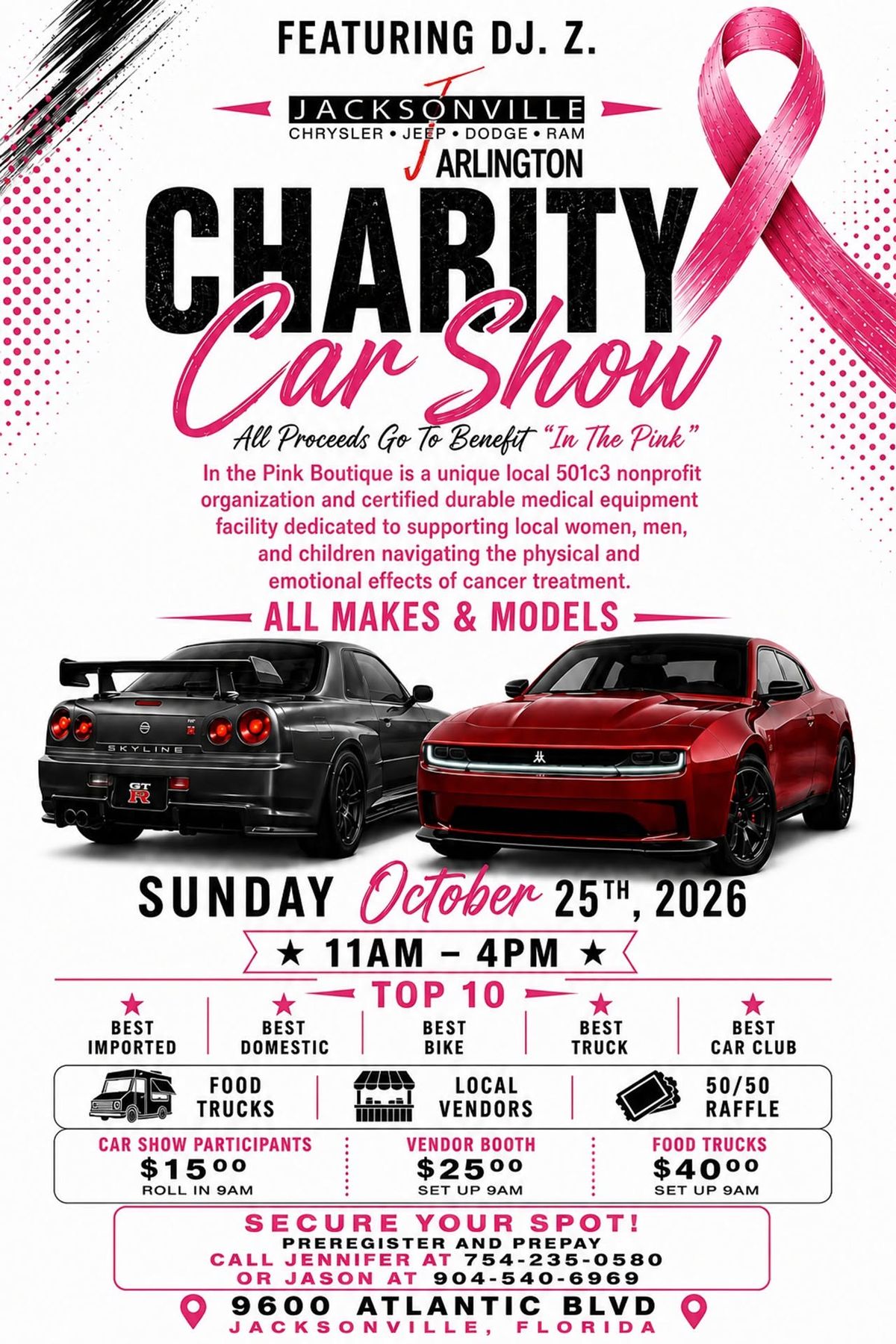 Breast Cancer Charity Car Show at Jacksonville Chrysler Dodge Jeep Ram