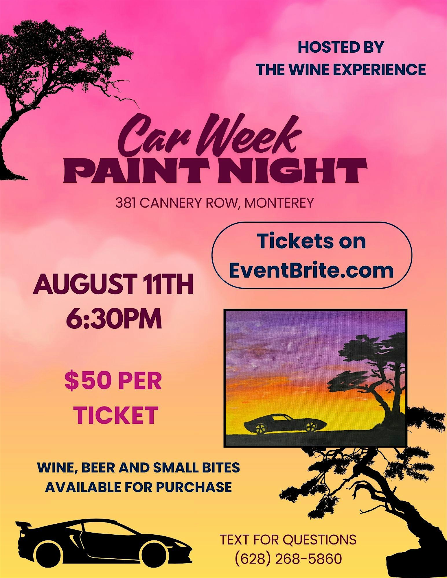 Car Week Paint Night