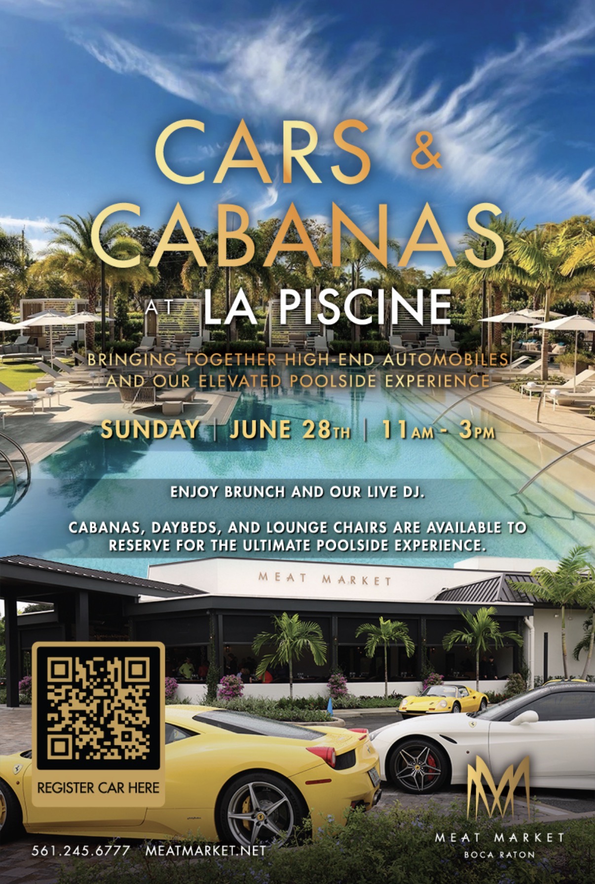 Cars and Cabanas at Meat Market Boca Raton