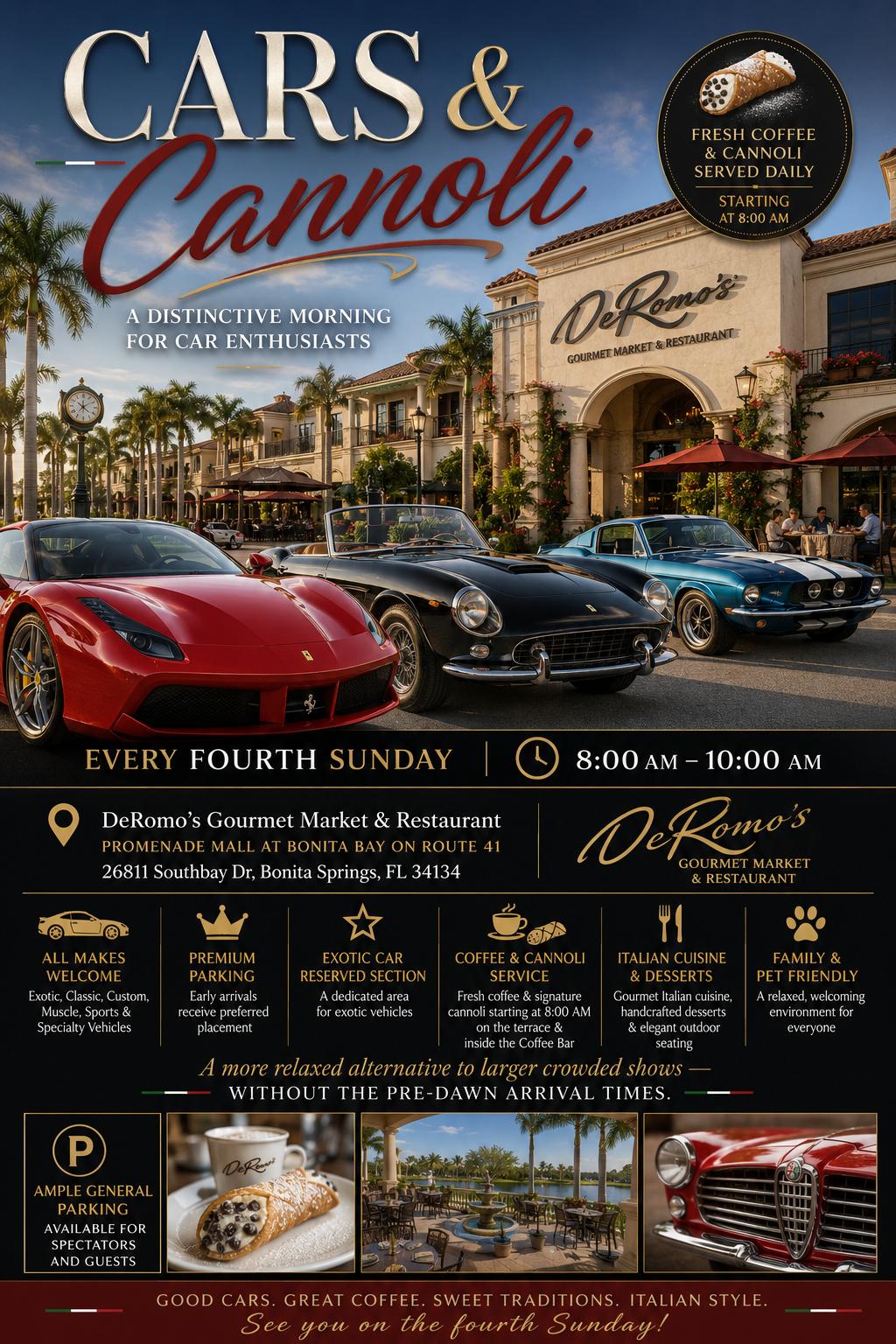 Cars and Cannoli at DeRomo’s Market