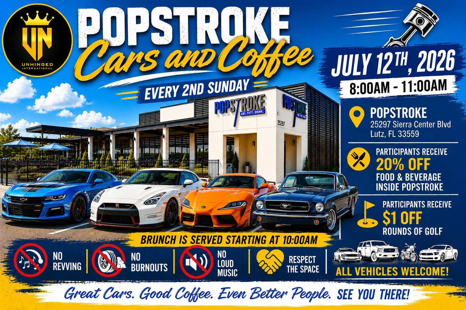 Cars and Coffee at PopStroke