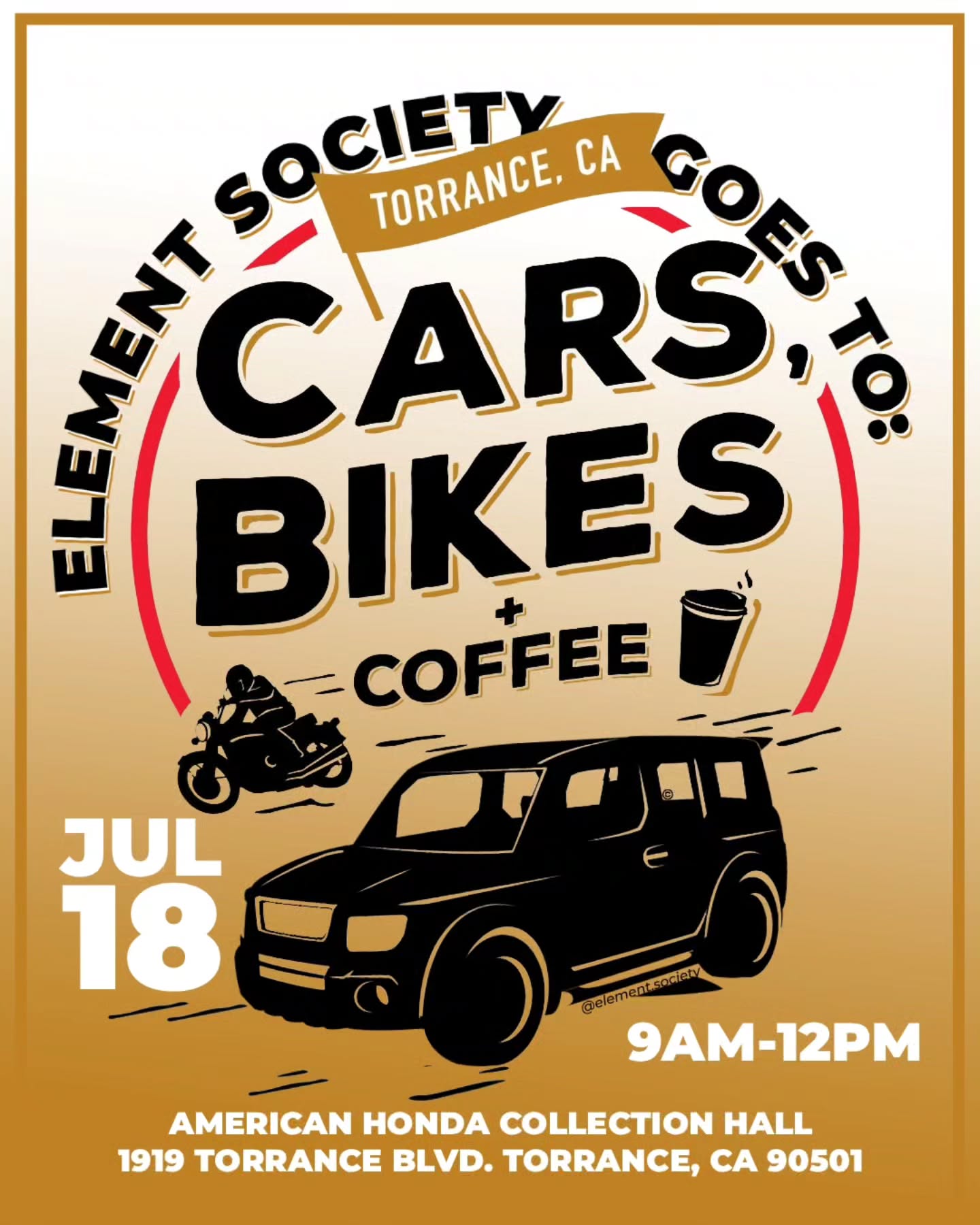 Cars, Bikes + Coffee at The American Honda Collection Hall