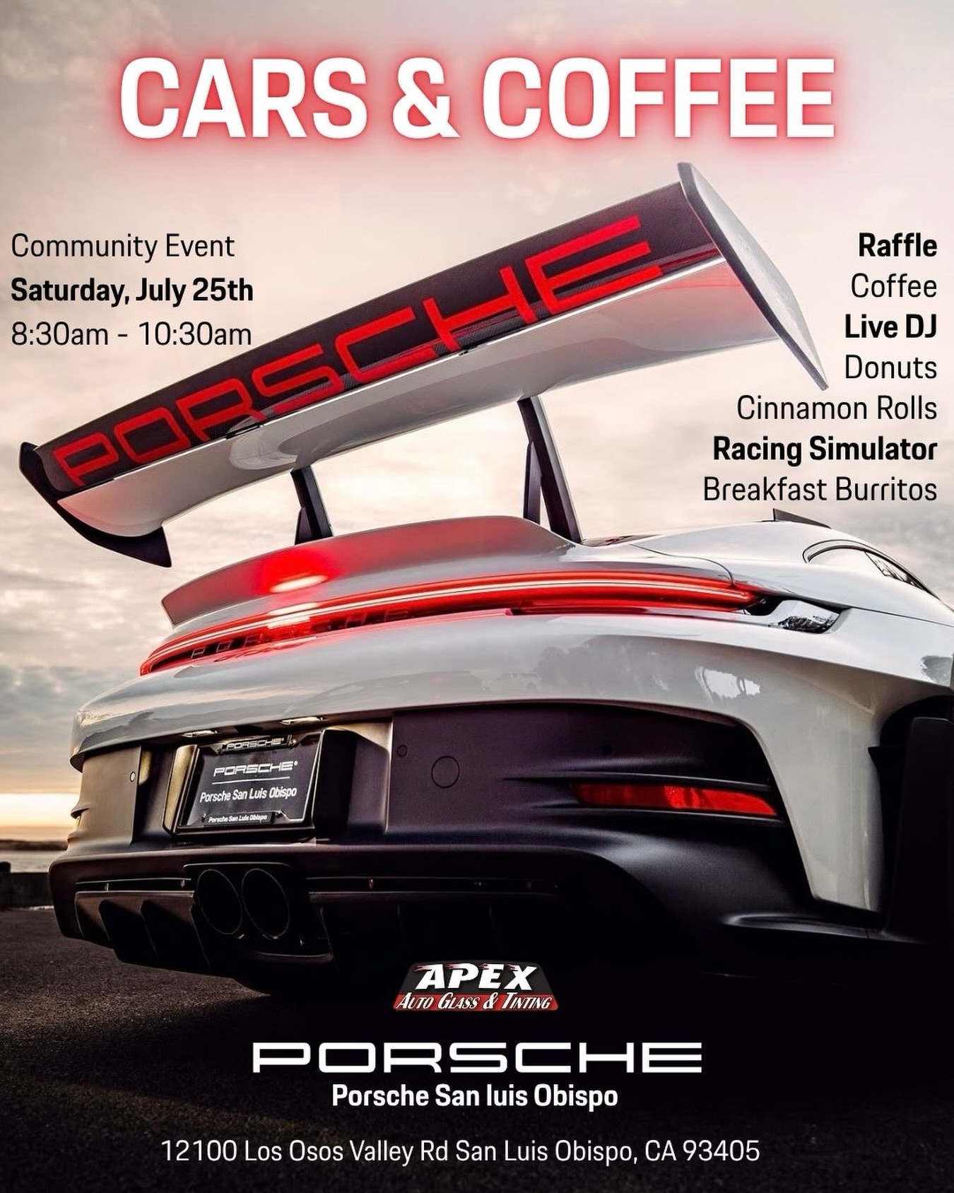 Cars & Coffee at Porsche San Luis Obispo