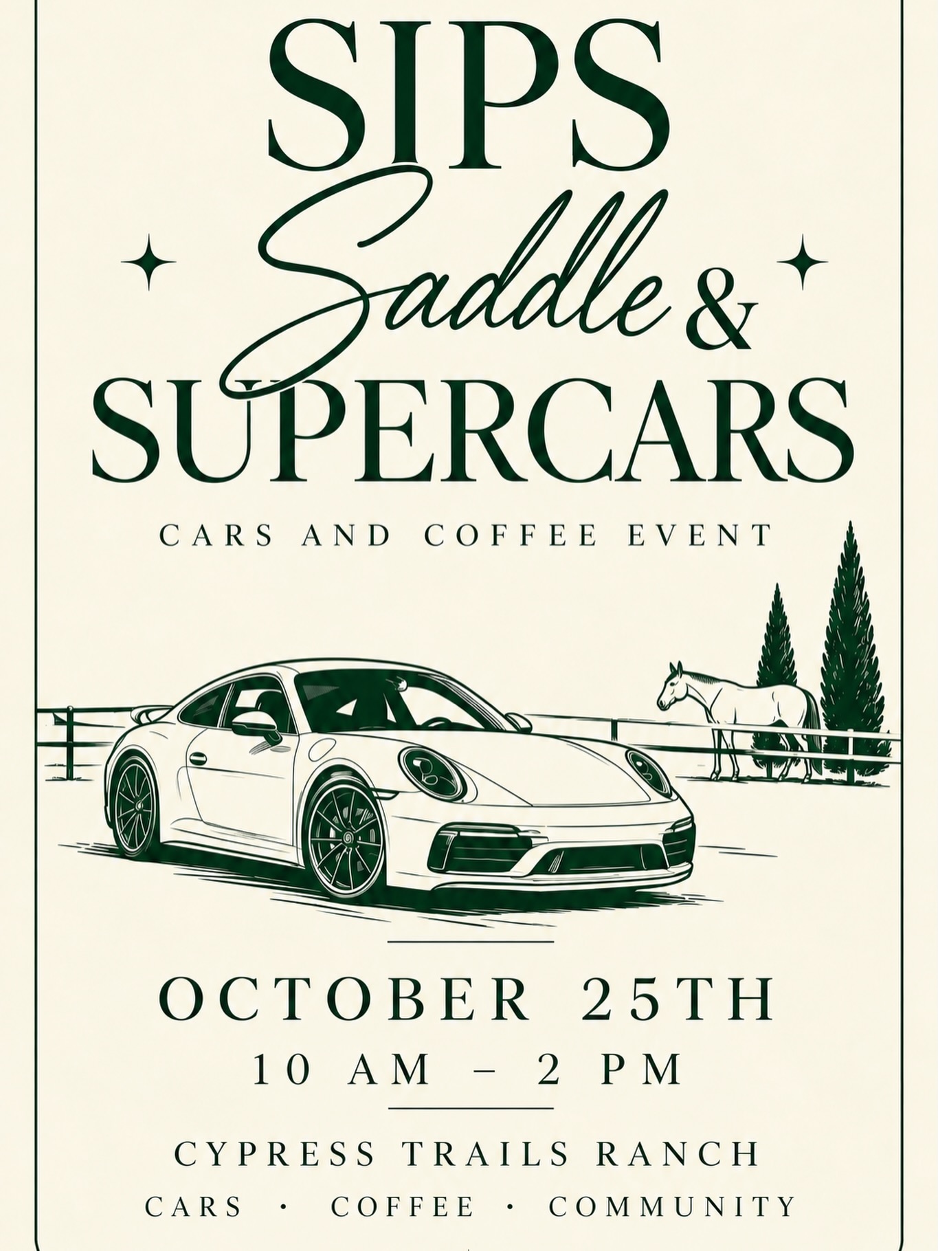 Cars, Coffee & Community at Cypress Trails Ranch