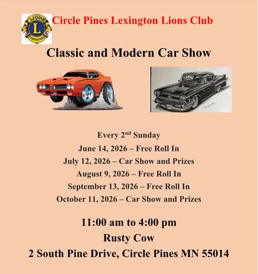 Circle Pines Lexington Lions Club Classic and Modern Car Show
