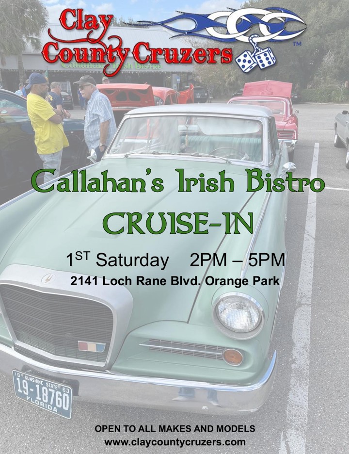 Clay County Cruzers Callahan’s Irish Bistro Cruise-in