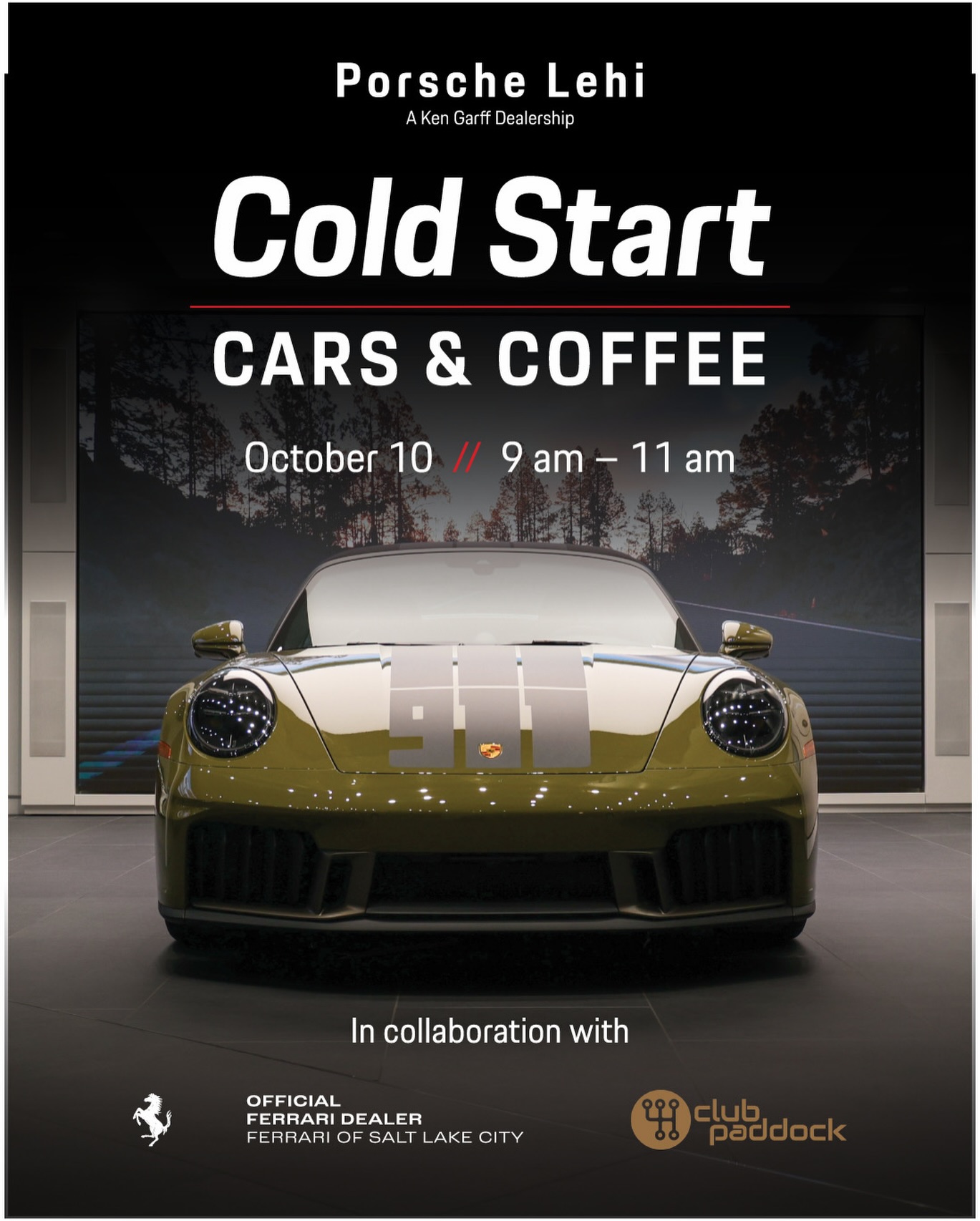 Cold Start Cars & Coffee at Porsche Lehi
