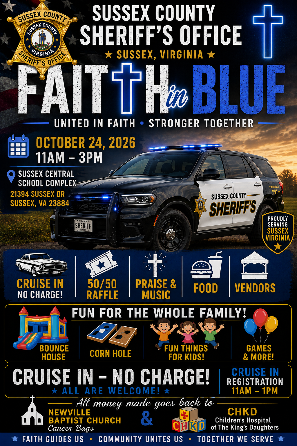 Faith in Blue Car Show Cruise In