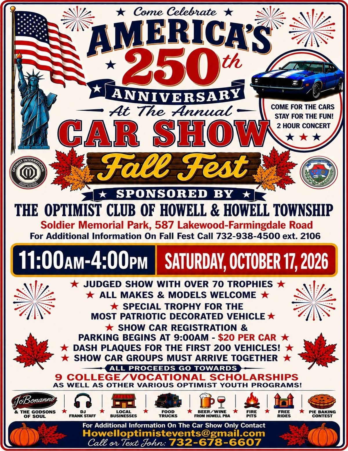 Fall Fest & The Optimist Club Of Howell Car Show