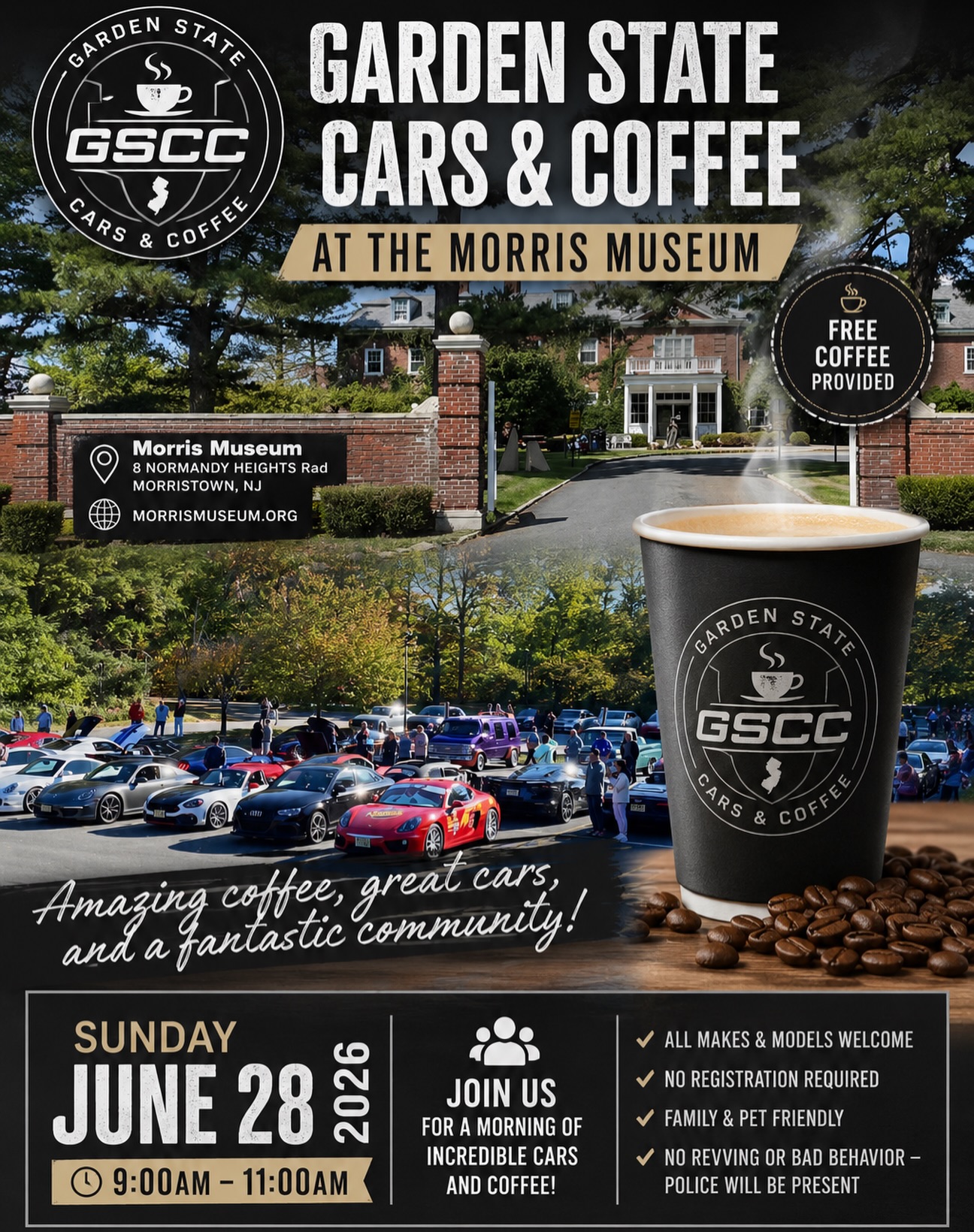 Garden State Cars & Coffee at the Morris Museum