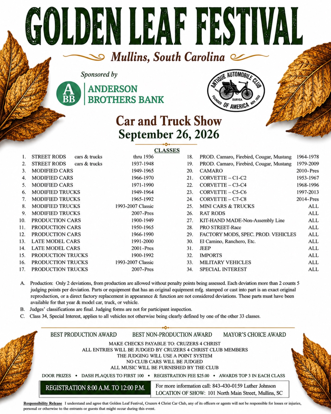 Golden Leaf Festival Car & Truck Show