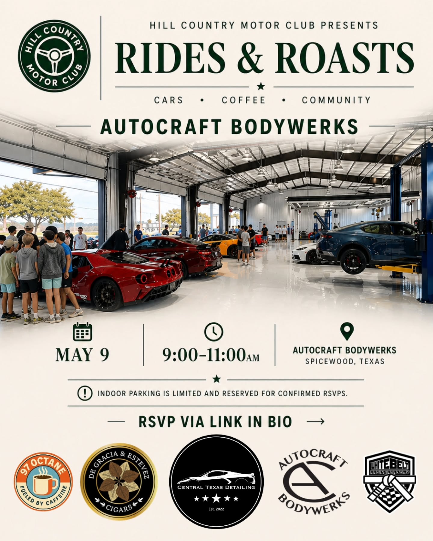Hill Country Motor Club — Cars & Coffee at Autocraft Bodywerks