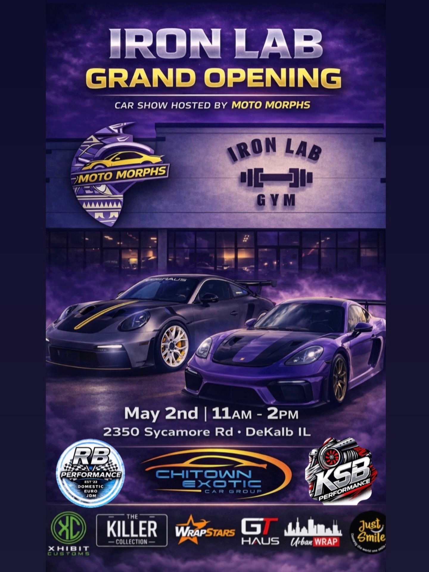 Iron Lab Gym Grand Opening Car Show
