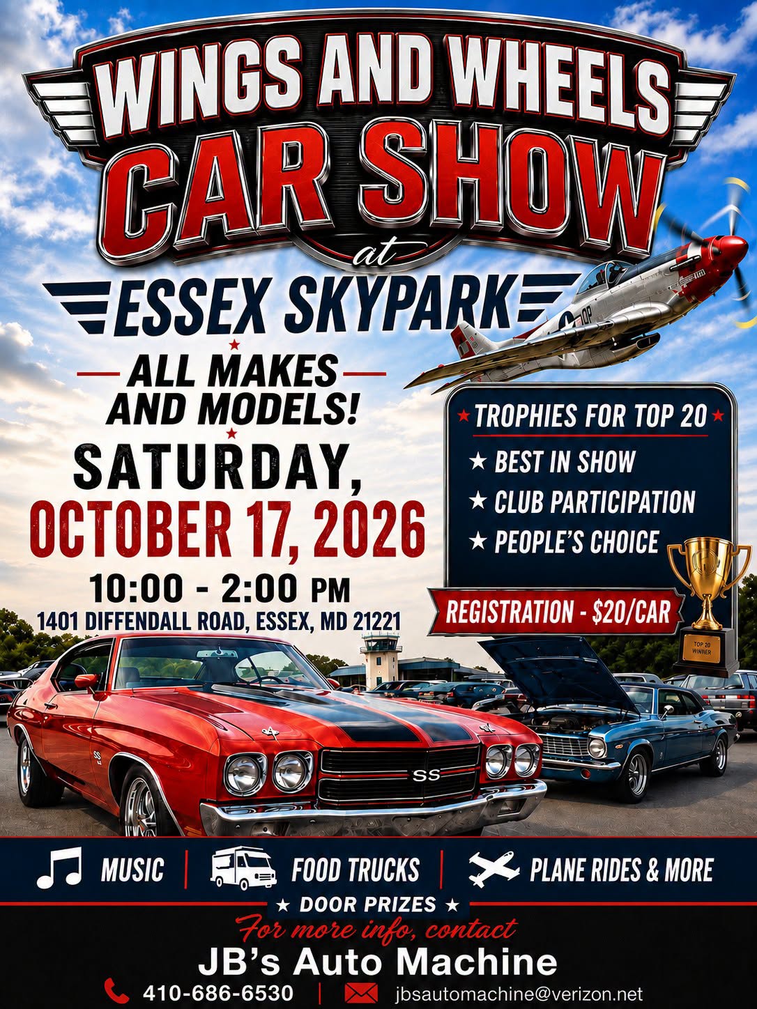 JB’s Auto Machine Car Show at Essex SkyPark
