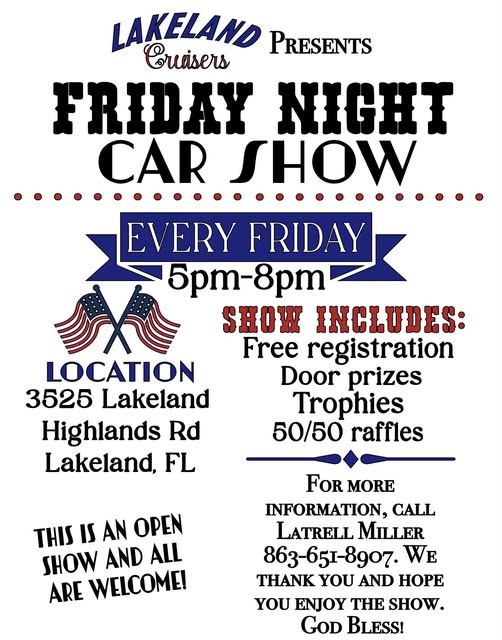 Lakeland Cruisers Weekly Cruise In