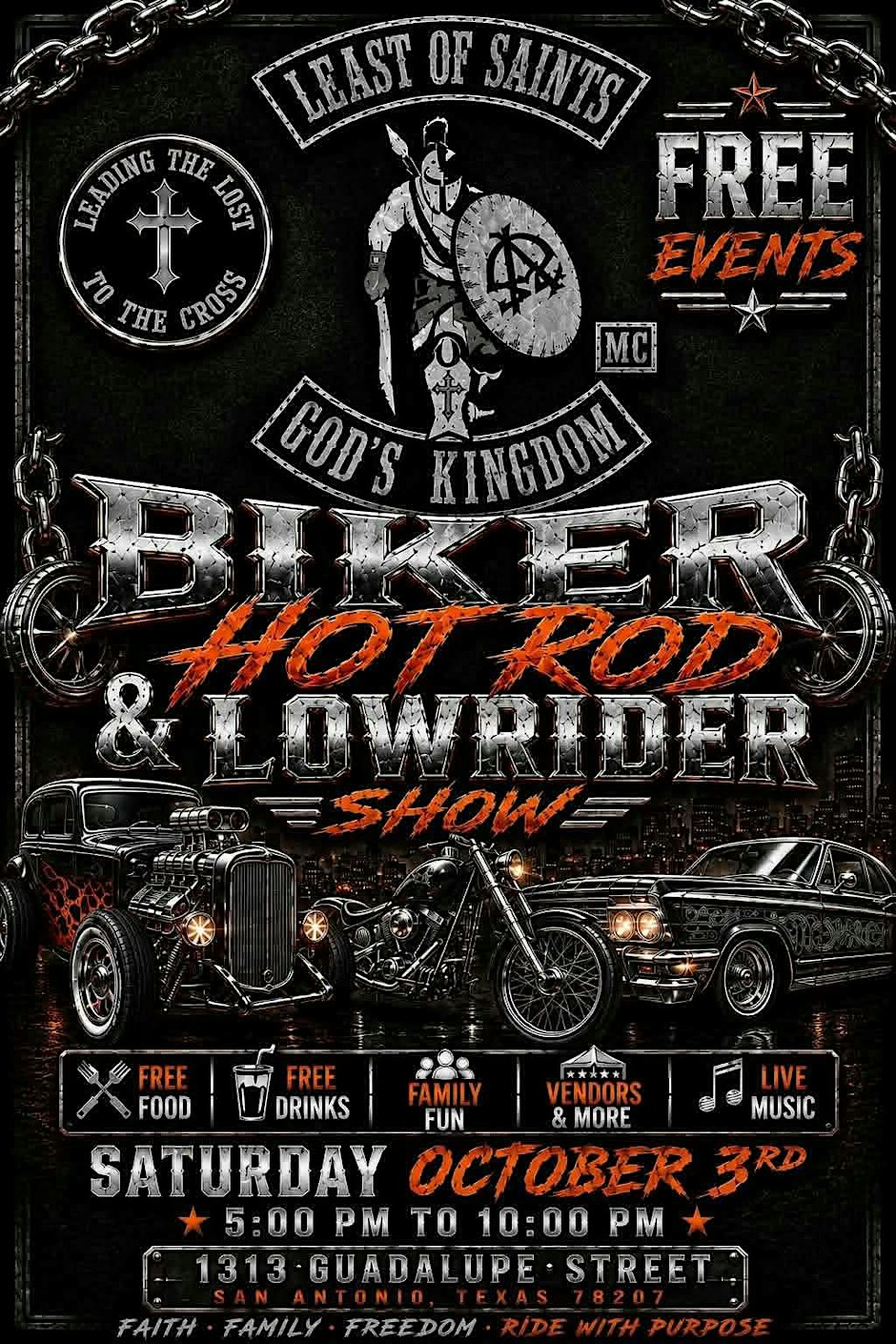 Least Of Saints MC Biker, Hot Rod & Low Rider Show