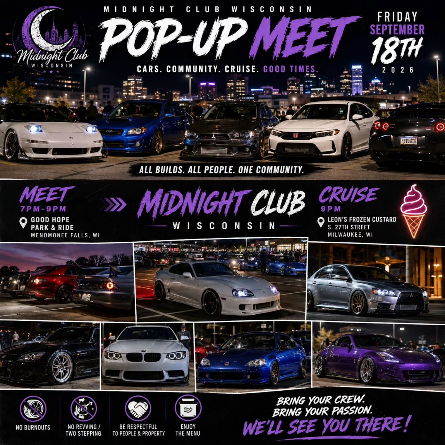 Midnight Club Wisconsin Meet & Cruise
