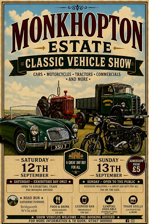 Monkhopton Estate classic vehicle show