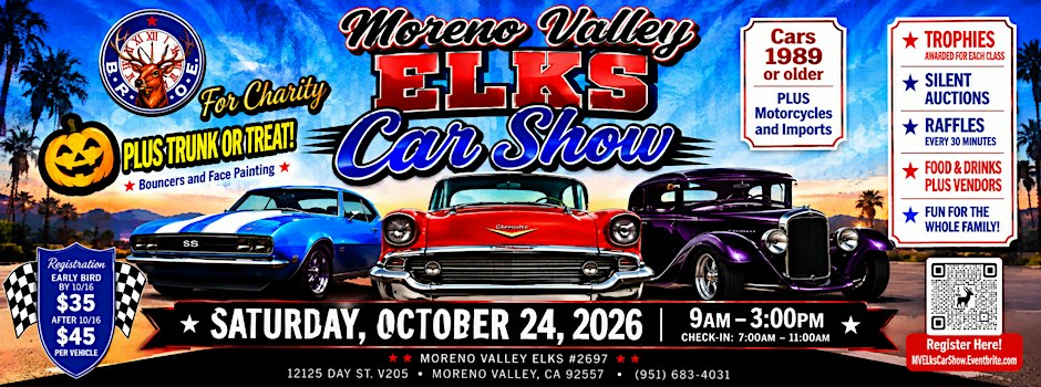 Moreno Valley Elks Car Show and Trunk or Treat