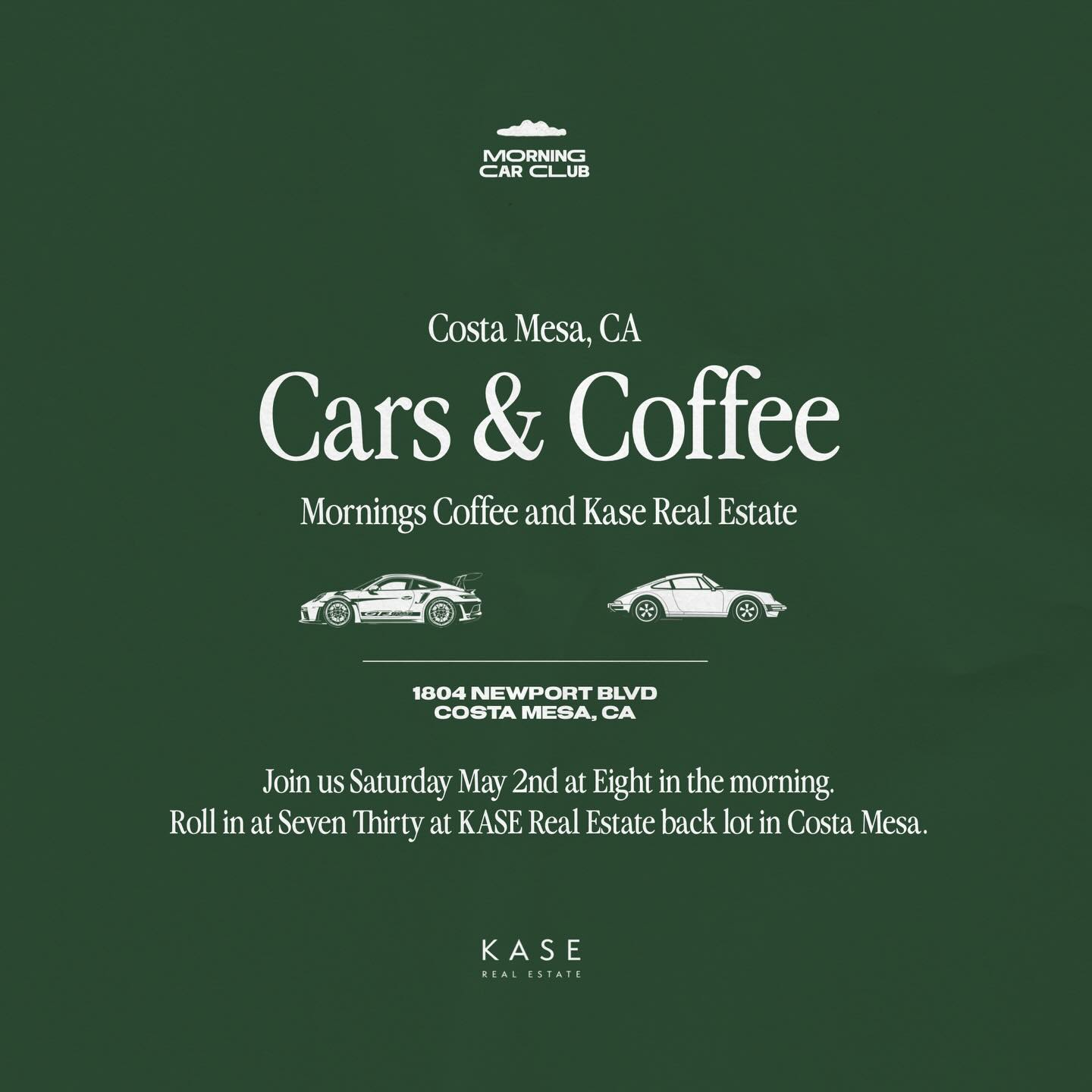 Morning Car Club — Cars & Coffee w/ KASE Real Estate
